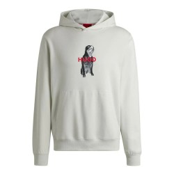 суичър,мъжки,пуловери,hugo,dartchon,10261831,hoodie,white,(natural)