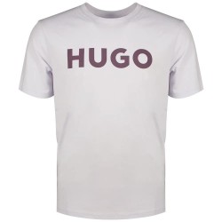 Тениска HUGO Dulivio 10229761 short sleeve T-shirt - White (Light / Pastel Purple) тениска,мъжки,тениски,дамски,тениски,hugo,dulivio,10229761,short,sleeve,t,shirt,white,(light,pastel,purple)