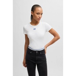 тениска,дамски,тениски,hugo,easy,b,10257055,short,sleeve,t,shirt,white