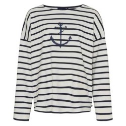 тениска,дамски,тениски,sea,ranch,nessie,print,long,sleeve,t,shirt,pearl,sr,navy,(white)
