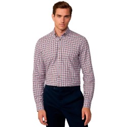 риза,с,дълъг,ръкав,мъжки,ризи,hackett,3,col,brushed,gingham,long,sleeve,shirt,purple,(red)