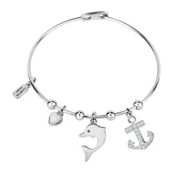 бижутерия,le,petite,story,bangle,ss,charm,message,love,bracelet,silver,(silver)