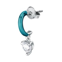 бижутерия,le,petite,story,cystal,turq,enamel,earrings,silver,(silver)