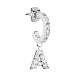 бижутерия,le,petite,story,hoop,letter,a,earrings,silver,(white)