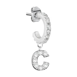 бижутерия,le,petite,story,hoop,letter,c,earrings,silver,(white)