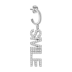 бижутерия,le,petite,story,hoop,smile,earrings,silver,(white)