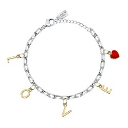 бижутерия,le,petite,story,love,charm,red,enamel16.3,bracelet,silver,(silver)