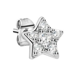 бижутерия,le,petite,story,stud,star,earrings,silver,(white)