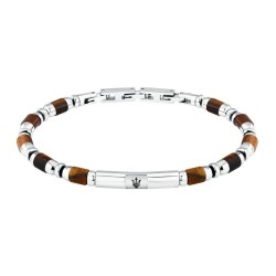 бижутерия,maserati,iconic,tiger,eye,19,3,cm,bracelet,silver
