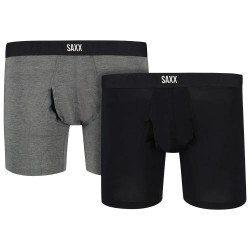 боксерки,мъжко,бельо,saxx,underwear,vibe,xtra,brief,fly,boxers,2,units,black,grey,(black,dark,grey,heather)