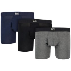 боксерки,мъжко,бельо,saxx,underwear,vibe,xtra,brief,fly,boxers,3,units,multicolor,(black,dark,grey,heather,navy)