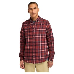 карирана,риза,мъжки,ризи,timberland,midweight,flannel,check,long,sleeve,shirt,tawny,port,yd,(red)