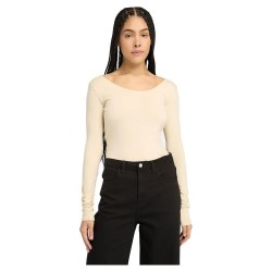 тениска,дамски,тениски,timberland,slim,fit,long,sleeve,t,shirt,beige,(angora)