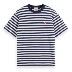 тениска,дамски,тениски,scotch,&,soda,180315,short,sleeve,t,shirt,navy,white,(blue)