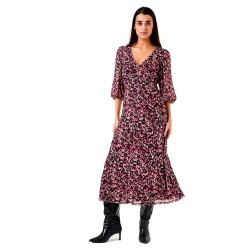 рокля,дамски,поли,и,рокли,garcia,v40283,short,sleeve,midi,dress,pink