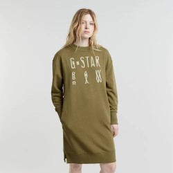 рокля,дамски,поли,и,рокли,g,star,chroma,long,sleeve,dress,green,(antic,green)