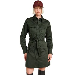 рокля,дамски,поли,и,рокли,g,star,utility,long,sleeve,dress,green,(asfalt)