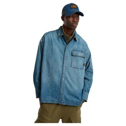 риза,с,къс,ръкав,мъжки,ризи,g,star,boxy,short,sleeve,shirt,blue