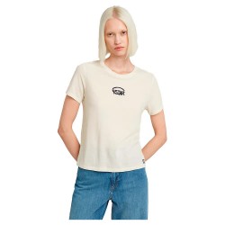 тениска,дамски,тениски,g,star,center,logo,short,sleeve,t,shirt,beige,(chalk)