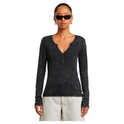 тениска,дамски,тениски,g,star,deep,henley,long,sleeve,t,shirt,black,(dark,black,gd)