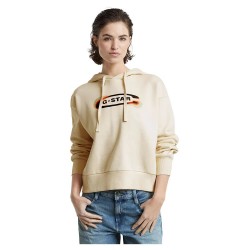 суичър,дамски,блузи,g,star,old,skool,logo,loose,hoodie,beige