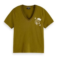 тениска,дамски,тениски,scotch,&,soda,178190,short,sleeve,t,shirt,green,(olive)
