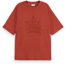 тениска,дамски,тениски,scotch,&,soda,178191,short,sleeve,t,shirt,red,(rust)