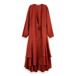 рокля,дамски,поли,и,рокли,scotch,&,soda,180391,long,sleeve,long,dress,rust,(red)