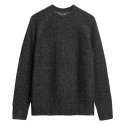 блуза,мъжки,пуловери,superdry,chunky,raglan,sweater,black