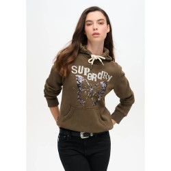 суичър,дамски,блузи,superdry,embroideredellished,punk,hoodie,green,(deep,khaki,green)