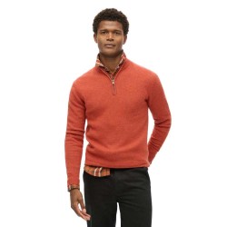 блуза,мъжки,пуловери,superdry,essential,embroidered,half,zip,sweater,autumnal,orange,(orange)