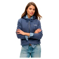 блуза,дамски,блузи,superdry,essential,logo,hb,full,zip,sweatshirt,blue