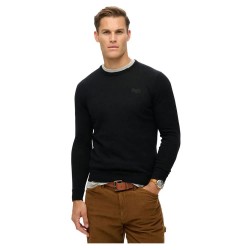 блуза,мъжки,пуловери,superdry,essential,slim,fit,sweater,black
