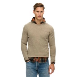 блуза,мъжки,пуловери,superdry,essential,slim,fit,sweater,light,brown,marl,(brown)