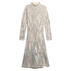 рокля,дамски,поли,и,рокли,superdry,open,back,long,sleeve,short,dress,silver
