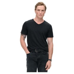 тениска,мъжки,тениски,superdry,raw,edge,slub,v,short,sleeve,t,shirt,black,(black)