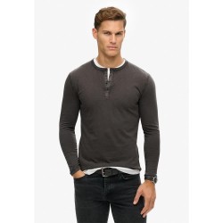 тениска,мъжки,тениски,superdry,slub,grandad,long,sleeve,t,shirt,washed,black,(grey)