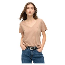 тениска,дамски,тениски,superdry,studios,slub,embroidered,short,sleeve,v,neck,t,shirt,light,taupe,(beige)