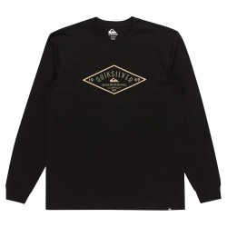 тениска,мъжки,тениски,quiksilver,diamond,logo,long,sleeve,t,shirt,black,(black)