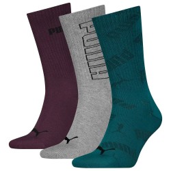 чорапи,мъжки,чорапи,puma,701228111,crew,socks,3,pairs,green,combo,(multicolor)