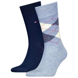 чорапи,мъжки,чорапи,tommy,hilfiger,100001495,socks,2,pairs,light,blue,melange,(blue)