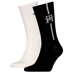 чорапи,мъжки,чорапи,tommy,hilfiger,701229850,crew,socks,2,pairs,white,black,(black,white)