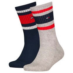 чорапи,детски,чорапи,tommy,hilfiger,701229942,crew,socks,2,pairs,grey,melange,(blue)