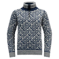 блуза,мъжки,пуловери,devold,of,norway,svalbard,wool,zip,neck,sweater,blue