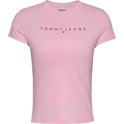 тениска,дамски,тениски,tommy,jeans,linear,short,sleeve,t,shirt,pink,(pink,sugar)