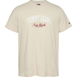 тениска,мъжки,тениски,tommy,jeans,varsity,pop,short,sleeve,t,shirt,beige,(newsprint)