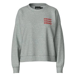 блуза,дамски,блузи,pieces,chilli,summer,print,sweatshirt,grey,(light,grey,melange,print,amour,amour,amour)