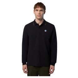 мъжки,блузи,с,яка,north,sails,basic,long,sleeve,polo,black,(black)