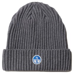 Шапка North sails Logo 623285 beanie - Grey (Medium Grey Melange) шапка,всички,шапки,north,sails,logo,623285,beanie,grey,(medium,grey,melange)