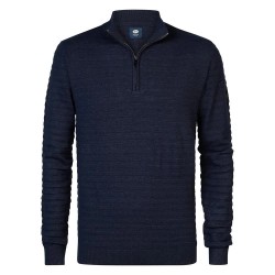 блуза,мъжки,пуловери,petrol,industries,kwc220,half,zip,sweater,blue